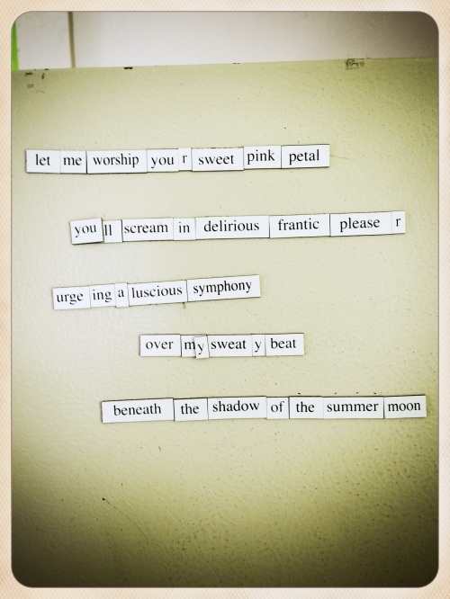 Refrigerator Magnet Poems: 5